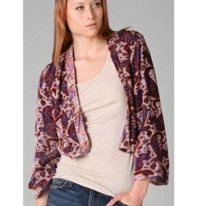 Winter Kate Jade Velvet Kimono Jacket Size Medium 41609